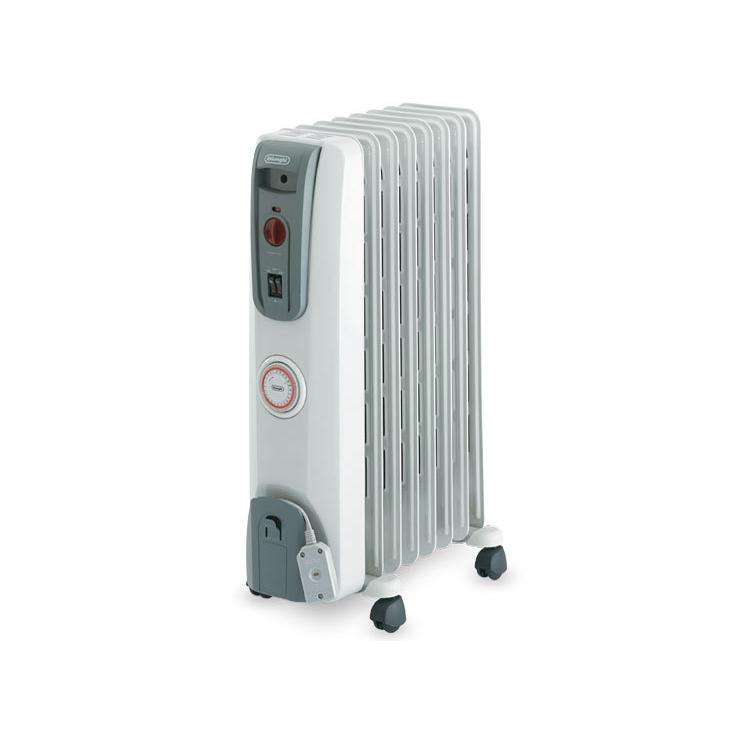 デロンギ DeLonghi H770812EFSN 電気暖房 オイルヒーター 1200W 転倒時自動電源遮断装置 折りたたみ式キャスター ホワイト＋ミディアムグレー 新品 送料無料 | デロンギ