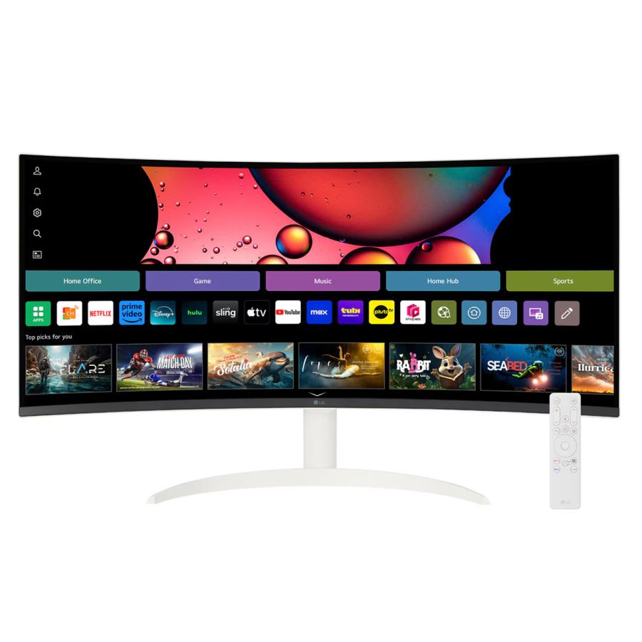 LGエレクトロニクス 34SR63QA-W 21:9曲面型ウルトラワイドスマートモニター 34インチ webOS搭載 チューナーレス ホワイト 新品 送料無料 | LG MyView Smart Monitor