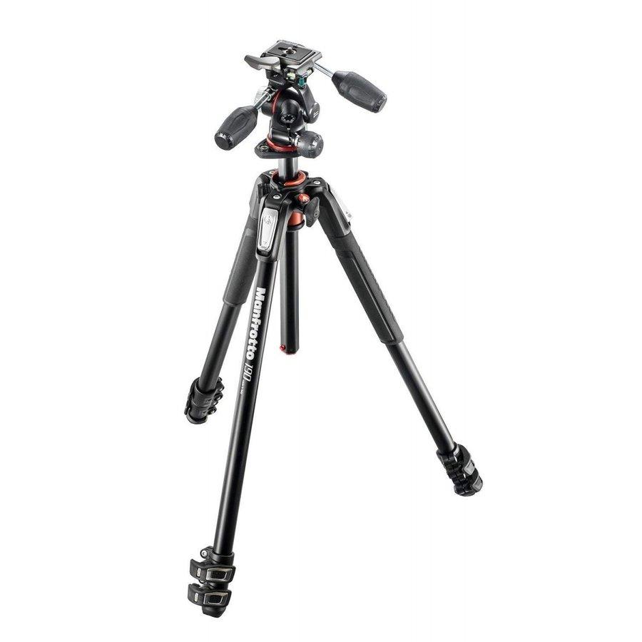 マンフロット Manfrotto MK190XPRO3-3W 190プロアルミニウム三脚3段 + RC2付3ウェイ雲台キット 新品 送料無料 | Manfrotto