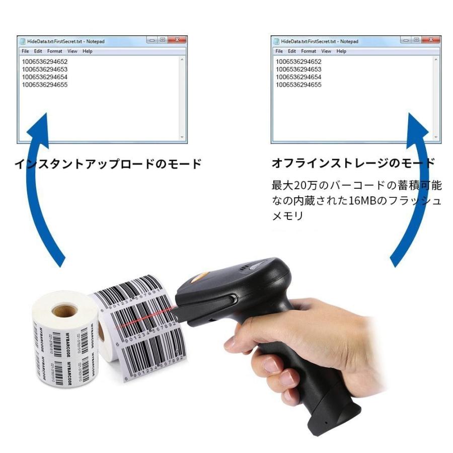 YOUTHINK ワイヤレスバーコードリーダー 手持ち式 Bluetooth/USB対応