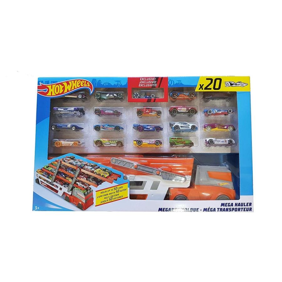 ホットウィール 50周年記念 メガトレーラー ＆ ホットウィールカー20台セット  新品 送料無料 | Hot Wheels