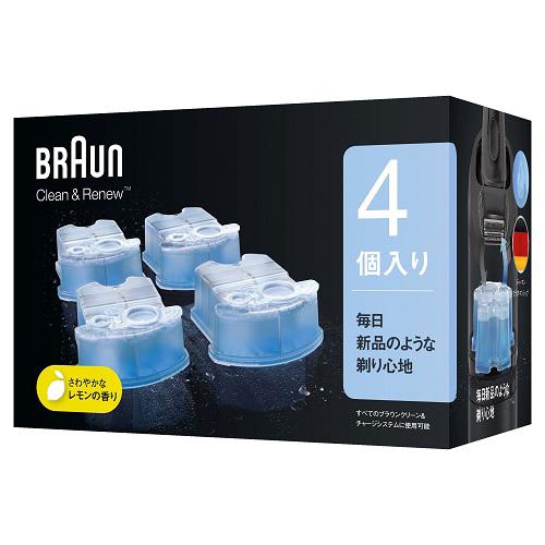 ブラウン BRAUN CCR4CR 専用洗浄液 クリーン＆リニューシステム専用洗浄液カートリッジ 4個入 新品 送料無料 | BRAUN