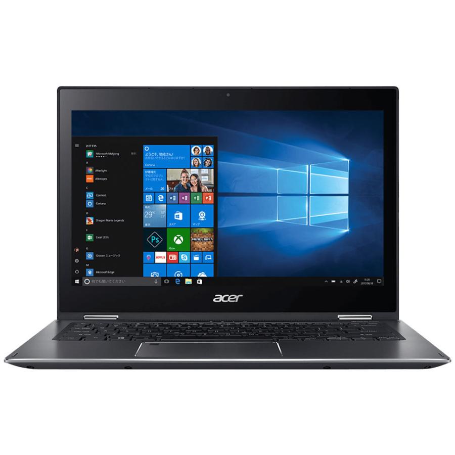 Acer SP513-52N-F78U Spin 5 13.3型 Core i7-8550U メモリ8GB SSD256GB Windows 10 KINGSOFT Office 2013 スチールグレイ 新品 送料無料 | Spin