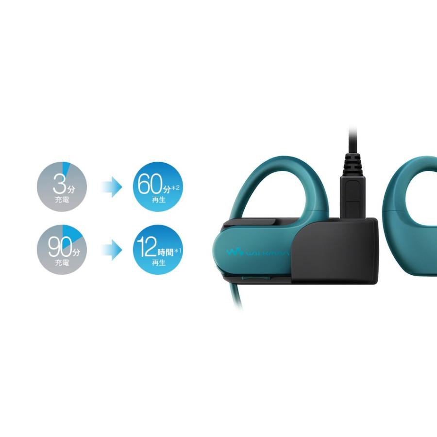 SONY ソニー ヘッドホン一体型ウォークマン Wシリーズ スポーツ用 8GB NW-WS414-B ブラック 新品 送料無料 | WALKMAN | 05