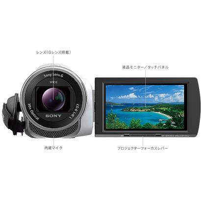 ソニー SONY デジタルHDビデオカメラレコーダー Handycam プロジェクター内蔵 HDR-PJ675 ホワイト 新品 送料無料