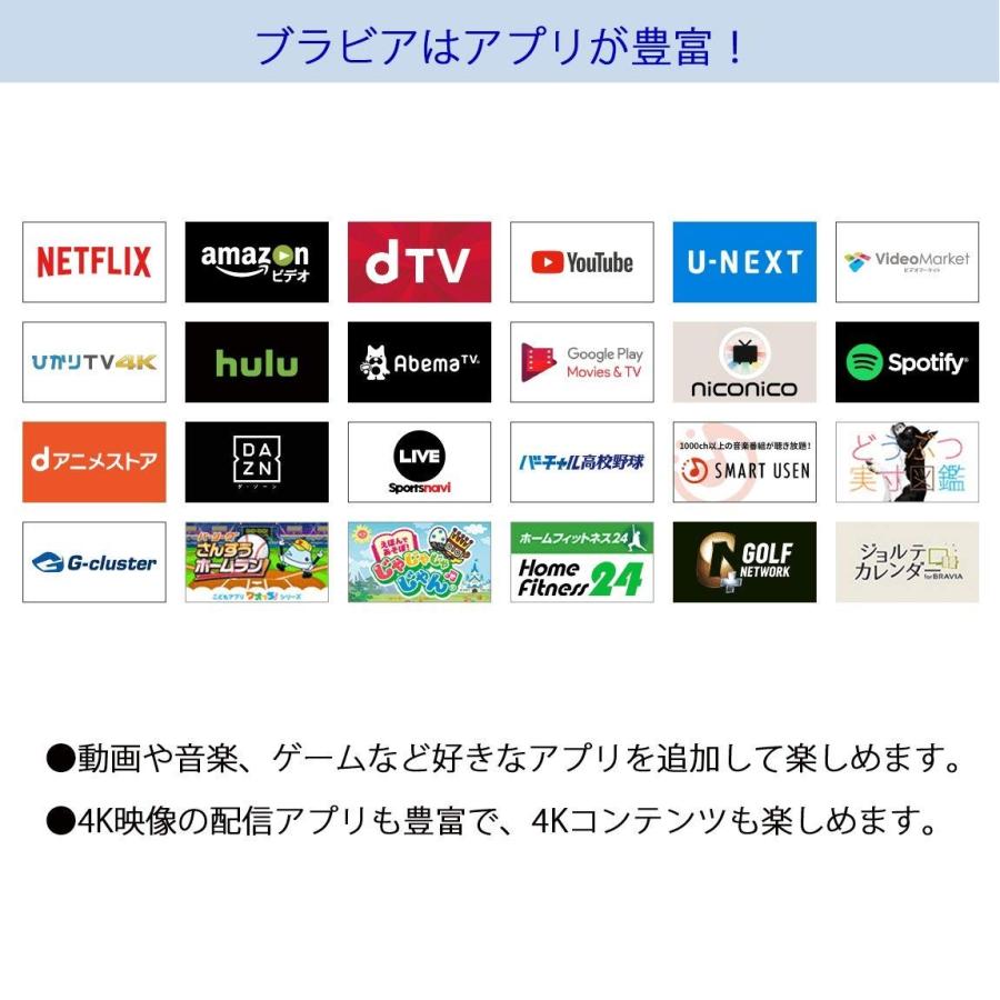 ソニー SONY KJ-55A8F BRAVIA ブラビア 55型 地上・BS・110度CS 有機ELテレビ 4K対応 新品 送料無料 | BRAVIA | 07