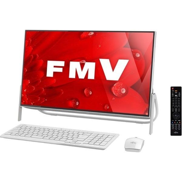 富士通 FUJITSU FMVF77B1W ESPRIMO FHシリーズ 23.8型ワイド Core i7-7700HQ メモリ4GB HDD 1TB Windows 10 Officeスノーホワイト 新品 送料無料 | FMV
