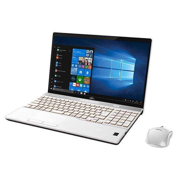 富士通 FUJITSU FMVA77B3W LIFEBOOK AHシリーズ 15.6型ワイド Corei7-8550U メモリ 8GB SSD 128GB HDD 1TB Windows 10 プレミアムホワイト 新品 送料無料 | FMV | 02