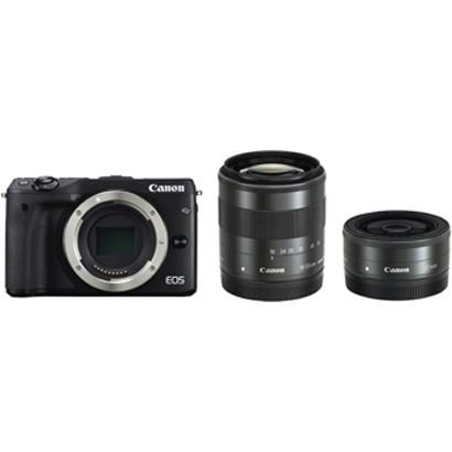 キヤノン Canon EOS M3 ダブルレンズキット ブラック ボディ 交換レンズEF-M 18-55mm F3.5-5.6 IS STM+EF-M 22mm F2 STM 新品 送料無料 | キヤノン | 02
