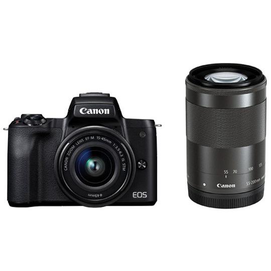 キヤノン CANON EOS Kiss M ダブルズームキット ブラック 新品 送料無料 | EOS