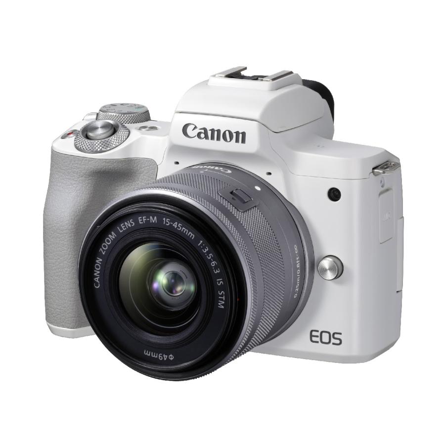Canon EOS Kiss M2 ダブルレンズキット ホワイト ボディ＋交換レンズ2 
