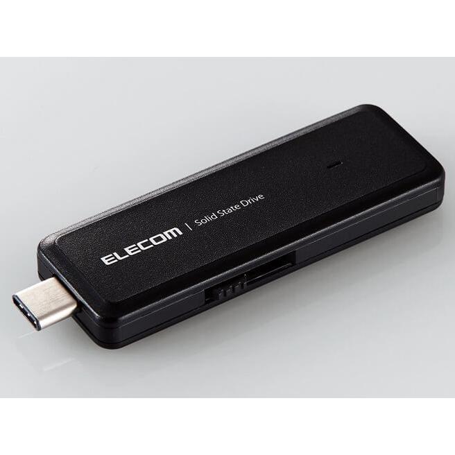 エレコム ESD-EMH0500GBK 外付けSSD スティック型 ESD-EMHシリーズ 500GB USB-C接続 スライド式 耐衝撃 耐振動 USBメモリサイズ ブラック 新品 送料無料 | ELECOM