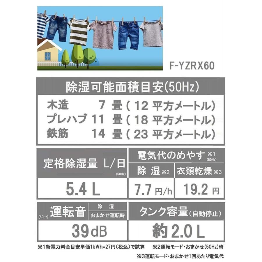 Panasonic パナソニック F-YZRX60-N 衣類乾燥除湿機 デシカント Panasonic パナソニック F-YZRX60-N 衣類乾燥除湿機 デシカント