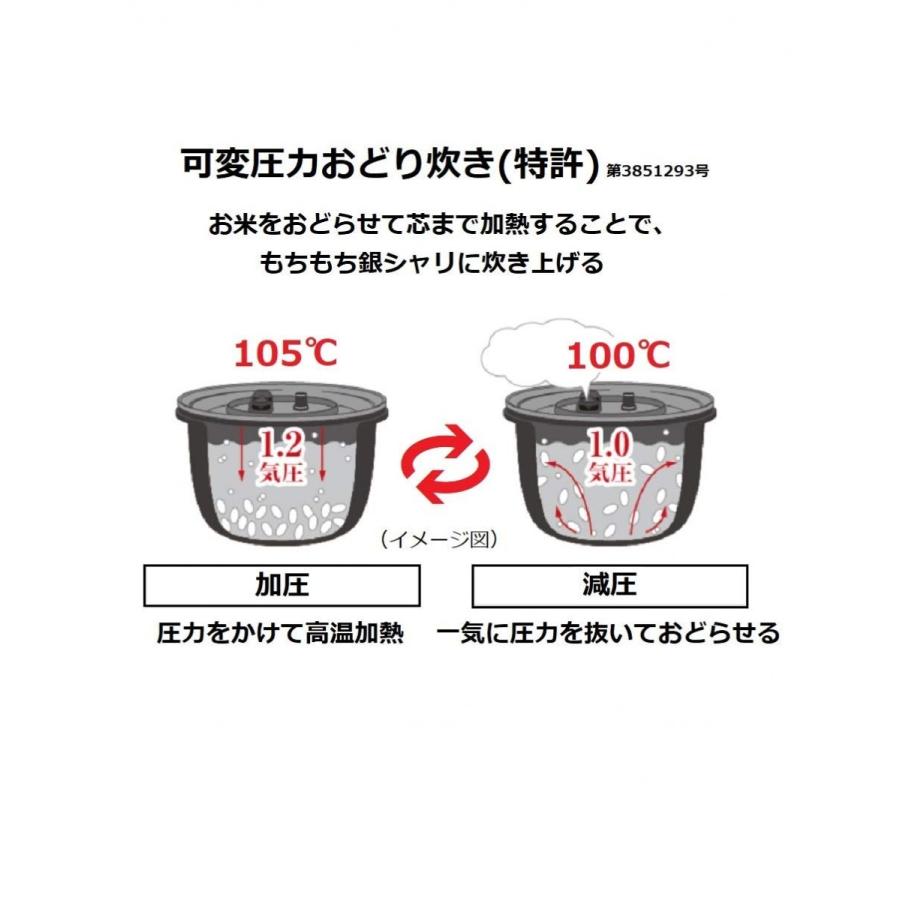 おどり炊き パナソニック Panasonic SR-JX058-K 可変圧力IHジャー