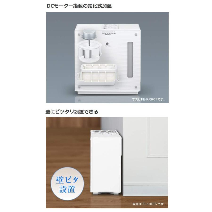 パナソニック Panasonic FE-KFR07-W ヒーターレス気化式加湿機 プレハブ洋室19畳 木造和室12畳 ミルキーホワイト 新品 送料無料 | Panasonic | 04