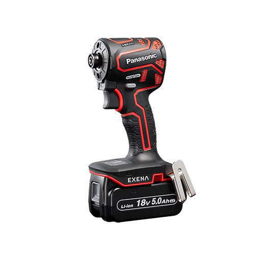 パナソニック EZ1PD1J18D-R EXENA エグゼナ Pシリーズ　18V 充電インパクトドライバー 赤 BRAIN ブレイン搭載 5.0Ah電池2個付 レッド 新品 送料無料 | Panasonic
