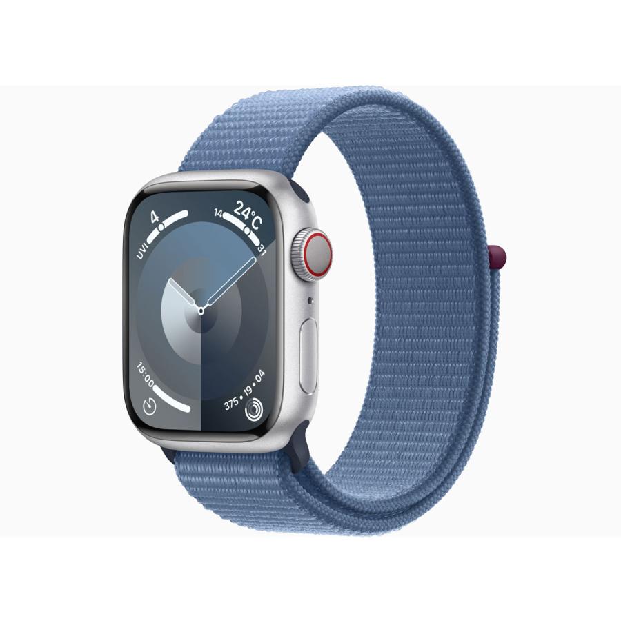 Apple MRHX3J/A Apple Watch Series 9 GPS+Cellularモデル 41mmシルバーアルミニウムケースとウインターブルースポーツループ MRHX3J/A 新品 送料無料 | Apple Watch Series 9