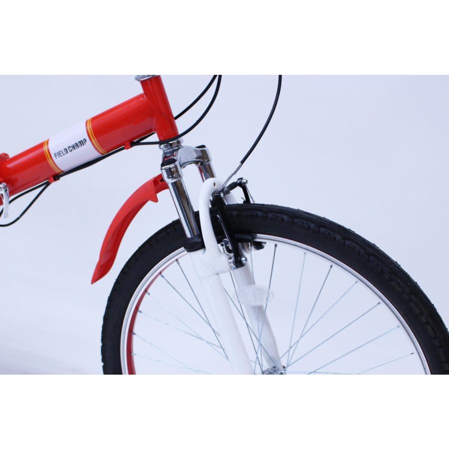 ミムゴ FIELD CHAMP MG-FCP266E WサスFD-MTB266SE 26インチ折畳MTBルック車 レッド 新品 送料無料 メーカー倉庫より直送 | ミムゴ | 04