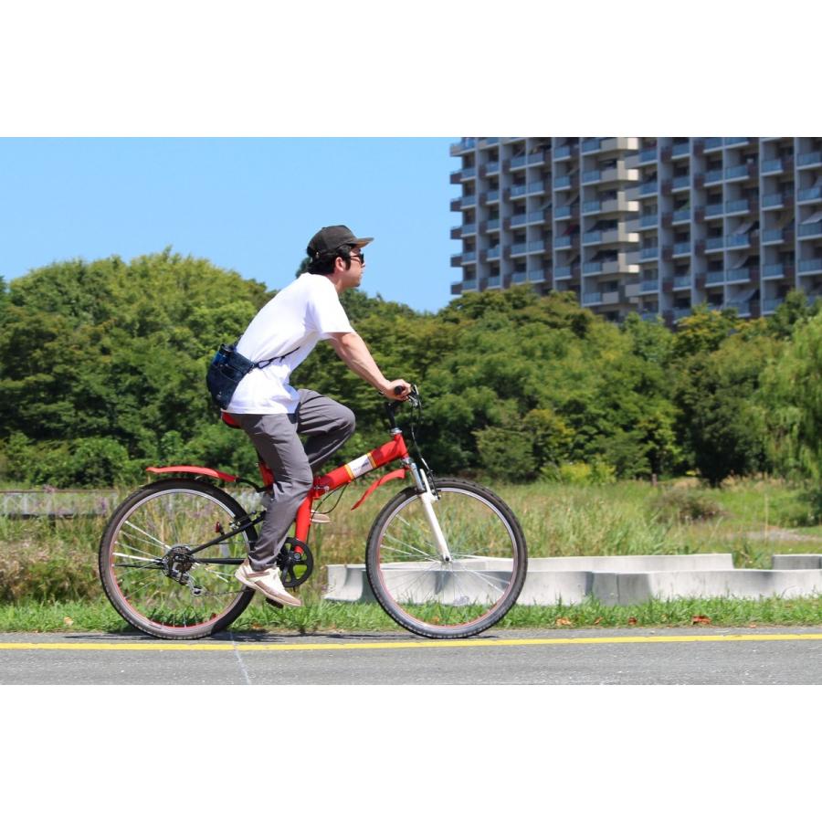 field champ WサスFD-MTB266E(レッド) Amazon | 折りたたみ自転車 26インチ ギア付き フィールド