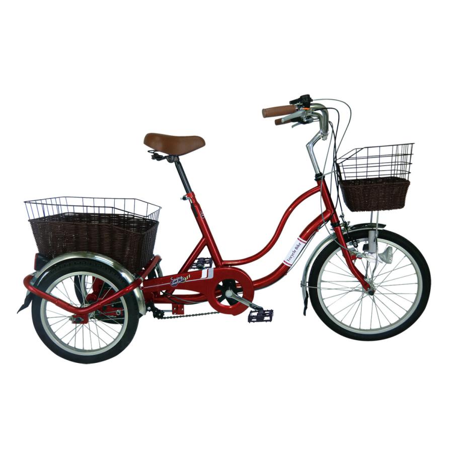 ミムゴ MG-TRW20NG SWING CHARLIE911 ノーパンク三輪自転車G ワインレッド 新品 送料無料 メーカー倉庫より直送 | ミムゴ | 05