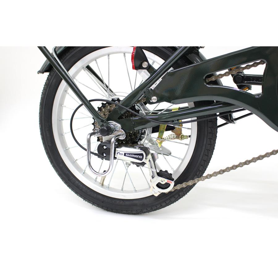 ミムゴ MG-FCP2016GR FIELD CHAMP 20×16インチ 6段折畳み自転車 モスグリーン 新品 送料無料 メーカー倉庫より直送 | ミムゴ | 02