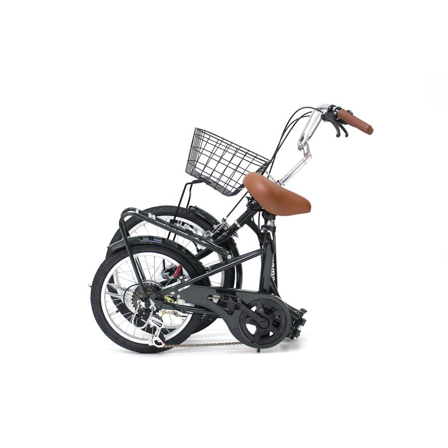 ミムゴ MG-FCP2016GR FIELD CHAMP 20×16インチ 6段折畳み自転車 モスグリーン 新品 送料無料 メーカー倉庫より直送 | ミムゴ | 03