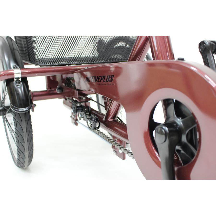 ミムゴ MG-TRE20APNL ACTIVEPLUS ノーパンク三輪自転車 ワインレッド