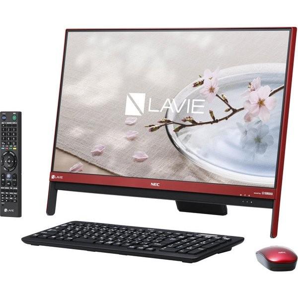 NEC LAVIE Desk All-in-one デスクトップパソコン Windows10 offce搭載 PC-DA370GAR ラズベリーレッド 新品 送料無料 | LaVie