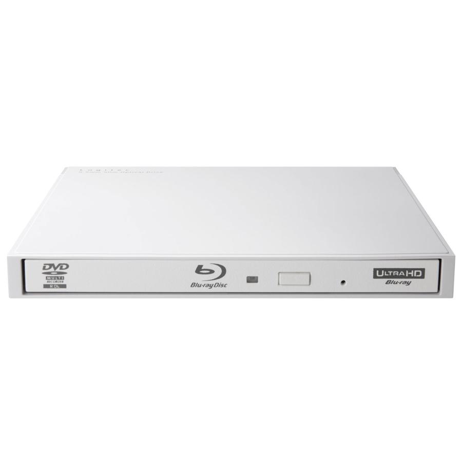 ロジテック LBD-PWA6U3VWH 外付け ブルーレイ ドライブ USB 3.2 Gen1/3.0 タイプAケーブル M-DISC UHD BD対応 ホワイト 新品 送料無料 | ロジテック