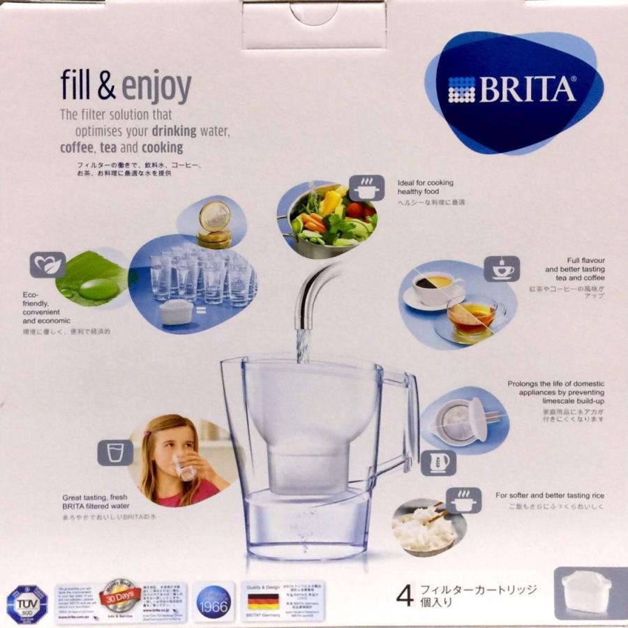 ブリタ BRITA アルーナ 2.4L スペシャルパック ポット型浄水器 カートリッジ4個付 浄水部容量1.4L 新品 送料無料 | BRITA | 01
