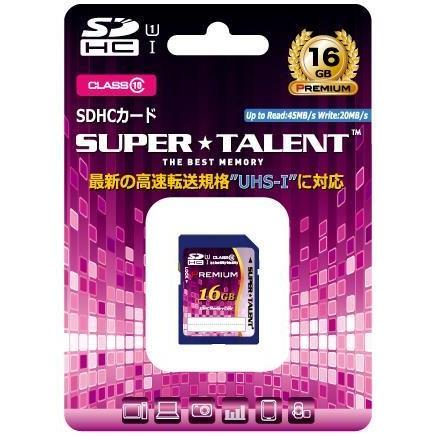 SUPER TALENT スーパータレント SDカード SDHCメモリーカード ST16SU1P 16GB 新品 送料無料 | SUPER TALENT