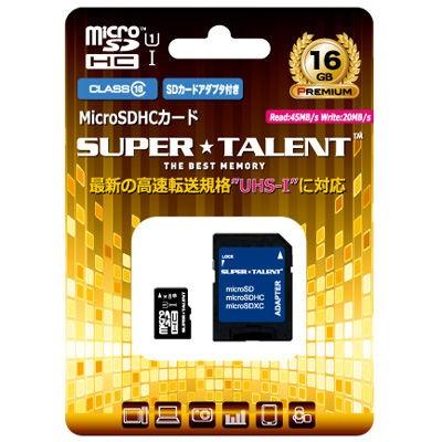 SUPER TALENT スーパータレント microSDカード microSDHCカード ST16MSU1P 16GB 新品 送料無料 | SUPER TALENT