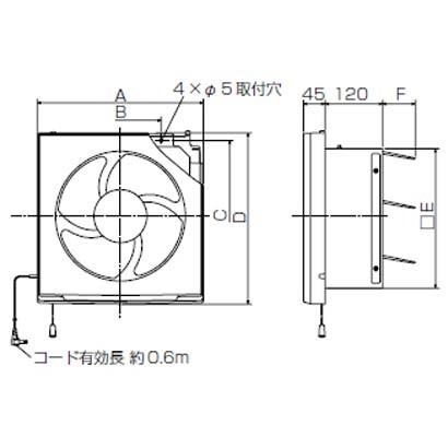 三菱電機 MITSUBISHI ELECTRIC 換気扇 EX-201L 羽根径20cm 新品 送料無料 | 三菱 | 01