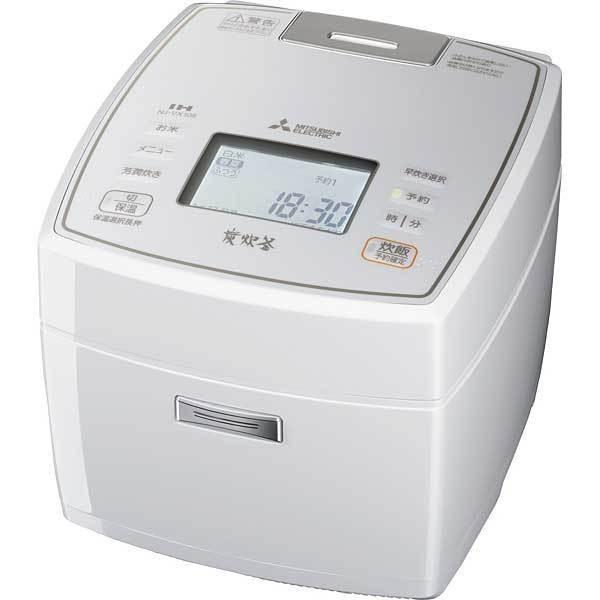 三菱電機 MITSUBISHI ELECTRIC NJ-VX108-W IHジャー炊飯器 5.5合炊き ダブル備長炭コート5層厚釜 連続沸騰  七重全面加熱 ピュアホワイト 新品 送料無料 | 炭炊釜