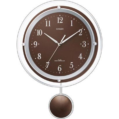 シチズン 8MX401-006 電波掛時計 パルミューズスイング 茶 新品 送料無料 | CITIZEN