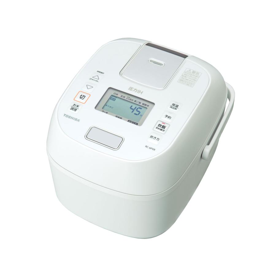 東芝 RC-6PXR W 圧力IH炊飯器 炎匠炊き 備長炭ダイヤモンド釜 3.5合炊き ホワイト 新品 送料無料 | TOSHIBA