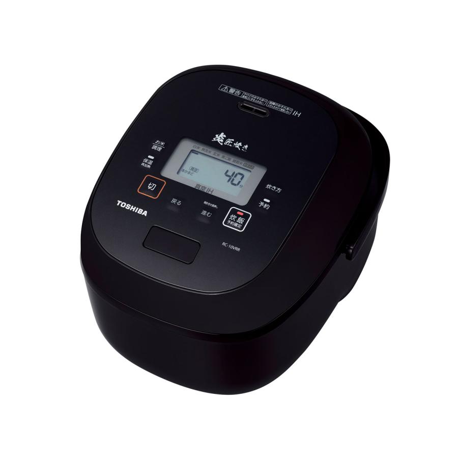 東芝 RC-10VRR K 真空IH炊飯器 炎匠炊き 鍛造かまど銅釜 5.5合炊き グランブラック 新品 送料無料 | TOSHIBA