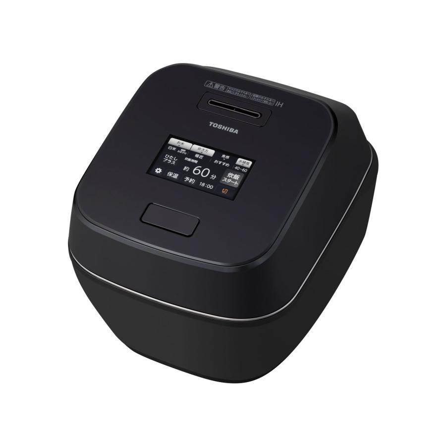 東芝 RC-10ZWW-K 真空圧力IH炊飯器 炎匠炊き 備長炭かまど丸釜 5.5合炊き 真空ひたし グランブラック 新品 送料無料 | TOSHIBA