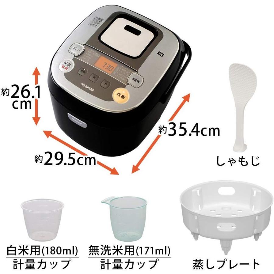 銘柄炊き アイリスオーヤマ RC-IB10-B 炊飯器 IH式 1升 銘柄炊き分け