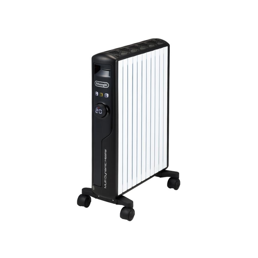 デロンギ MDHS15-BK デロンギ マルチダイナミックヒーター 10〜13畳  表面低温化設計 ディスプレイノブ ピュアホワイト＋マットブラック 新品 送料無料 | デロンギ