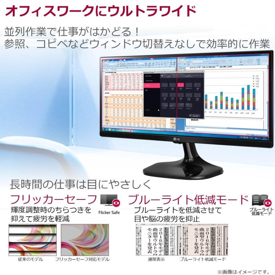 LGエレクトロニクス 25UM58-P 25V型 ブラック 液晶ディスプレイ