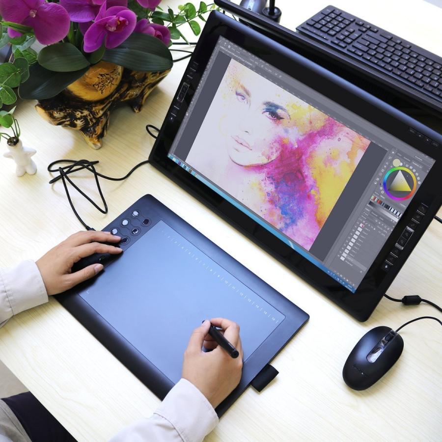 GAOMON Windows MAC両対応 10 x 6インチ ペンタブレット M106K 充電式