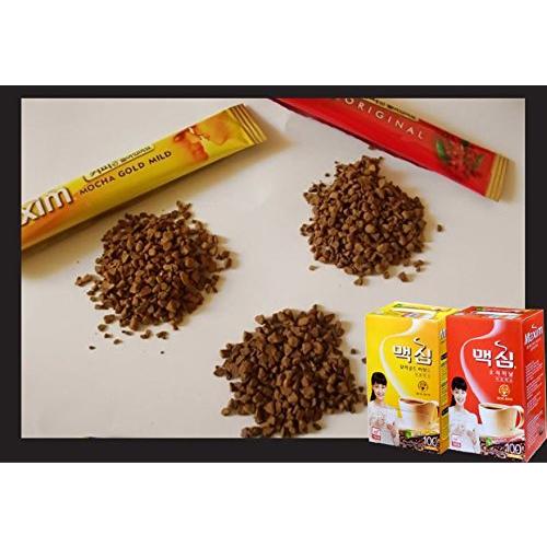 Maxim Coffee モカゴールド100個入 +オリジナル100個入 (ゴールド ミックス100包 + ゴールド ミックス100包)_3