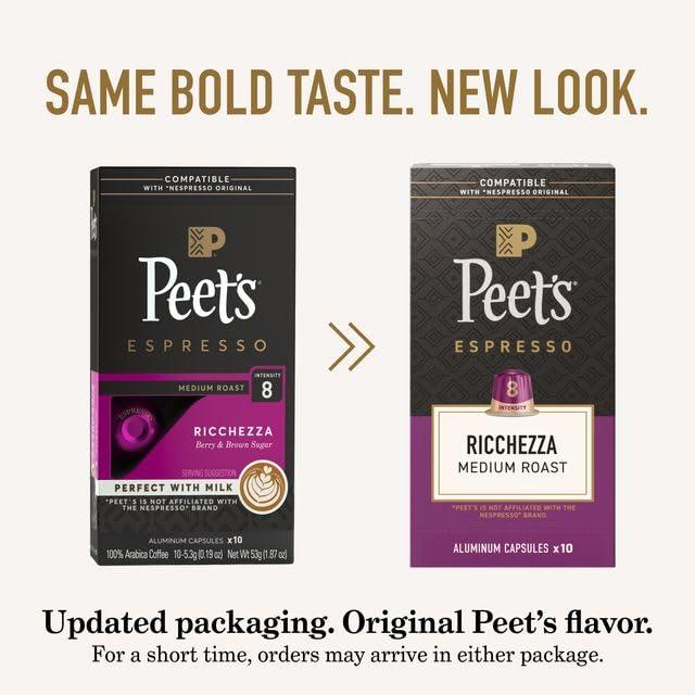 Peet's Coffee Espresso Capsules Variety Pack 10 Each (40 Count) Compatible_2