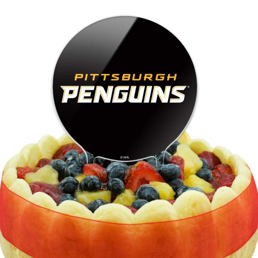 アクリル製 NHL ピッツバーグ・ペンギンズ ロゴ ケーキトッパー パーティーデコレーション 結婚記念日 誕生日 卒業式_4
