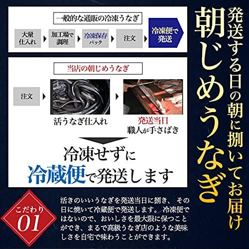 鰻 白焼き 国産 選べる 朝じめ うなぎ 白焼 ギフト 超特大 200〜250g × 2尾 未冷凍 お取り寄せグルメ 冷蔵お届け お中元 父の日 熨斗_3