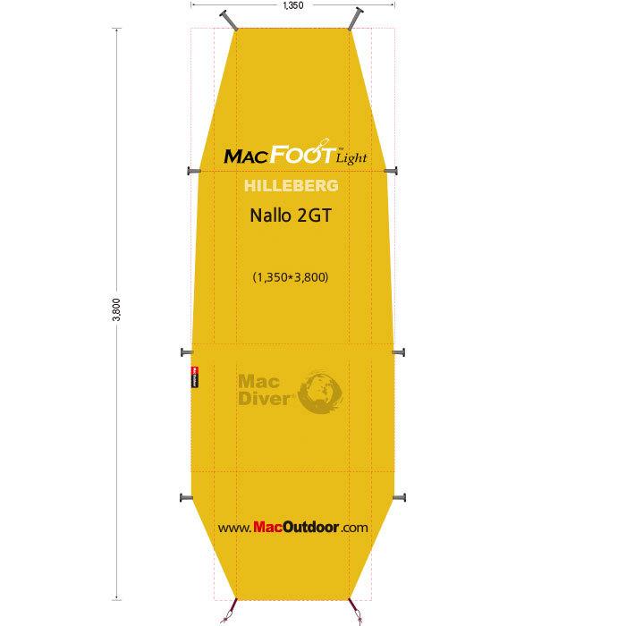 ヒルバーグ HILLREBERG ナロ2GT専用 一体型 グランドシート Mac Foot