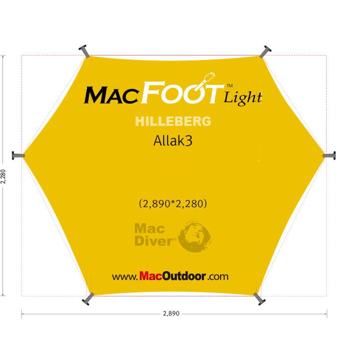 HILLEBERG Allak3 フットプリント付 Hilleberg ヒルバーグ アラック3 専用 一体型 グランドシート Mac foot