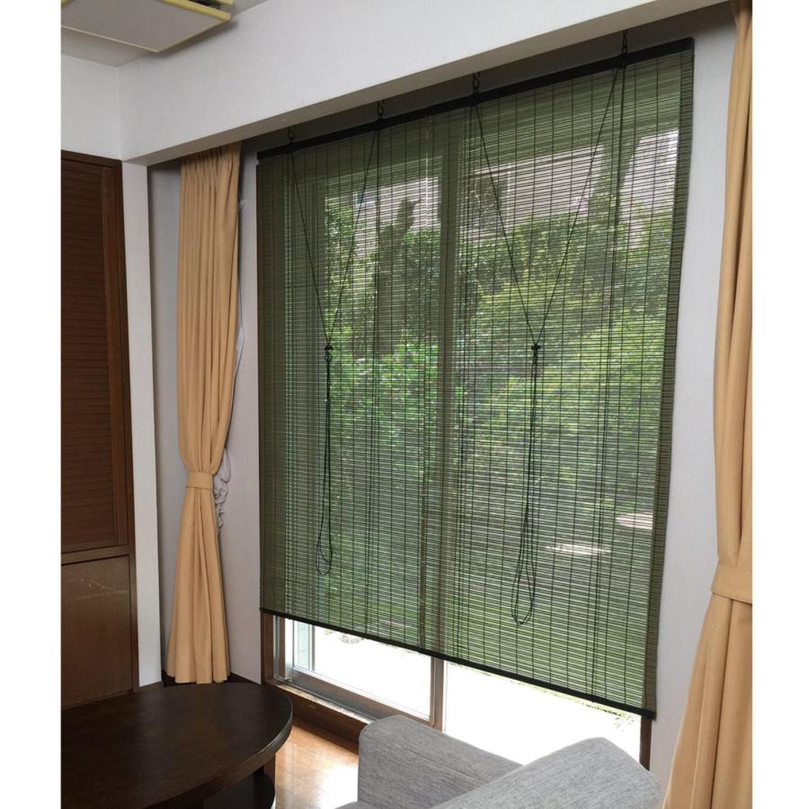 クラレトレーディング 遮熱すだれ ２本セット グリーン 17-704987002 新品未使用】kuraray クラレトレーディング 夏快適 遮熱すだれ 2