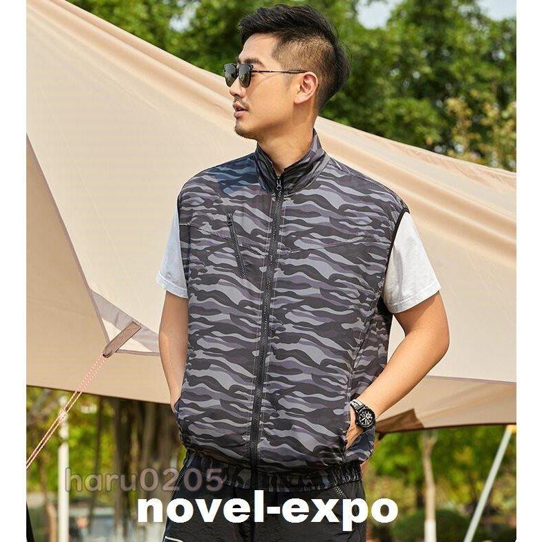 即出荷】 ⭐️空調ウェア⭐️ファン付き 作業服 ベスト 空調 風力4段階